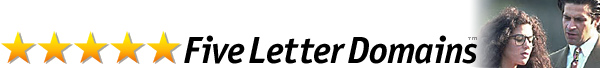 five letter domains banner